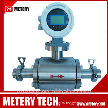 Electromagnetic sanitary flow meter flow sensor MT100E from METERY TECH.